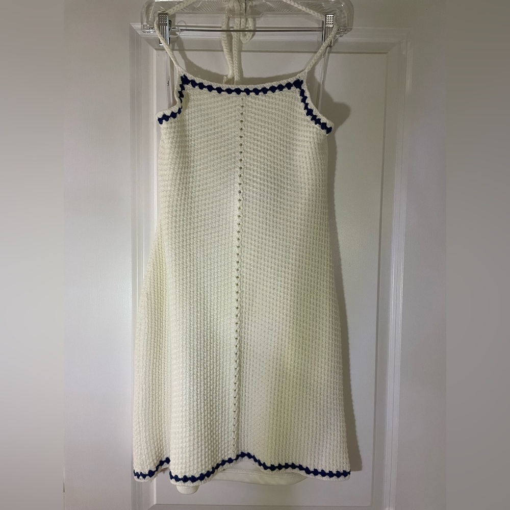 Lulus Knit and Lined Elegant Cream Knit Dress Cotton Blend Large